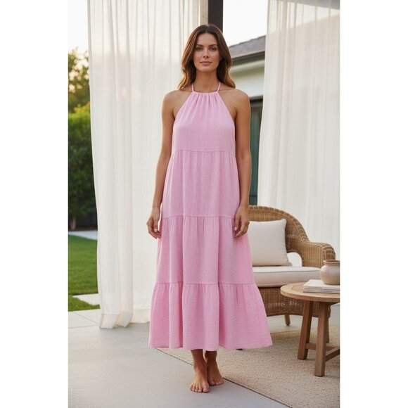 STEVE MADDEN Women Pink Summer Dress MEDIUM - Picture 1 of 4